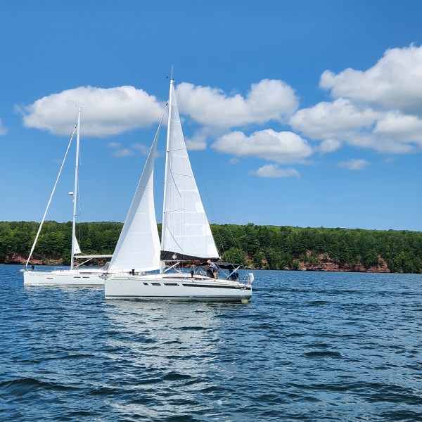 a small boat in a body of water