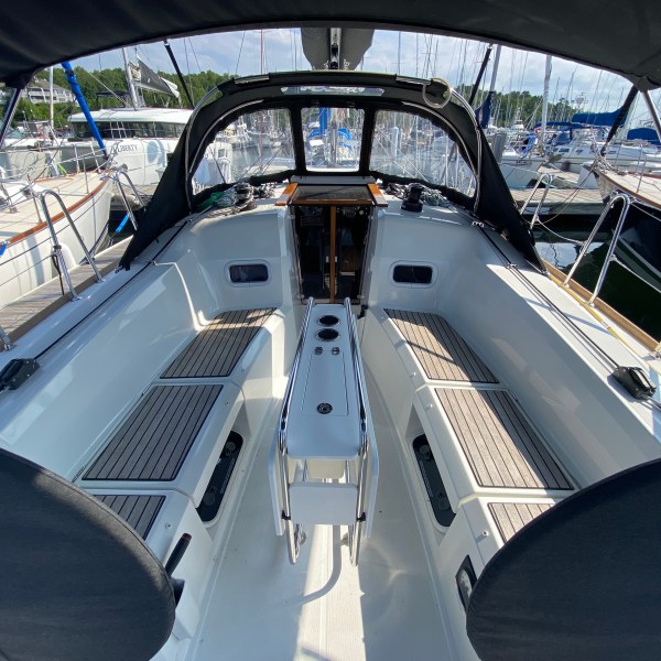 a train parked at a dock