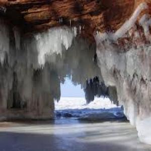 Ice caves on Lake Superior