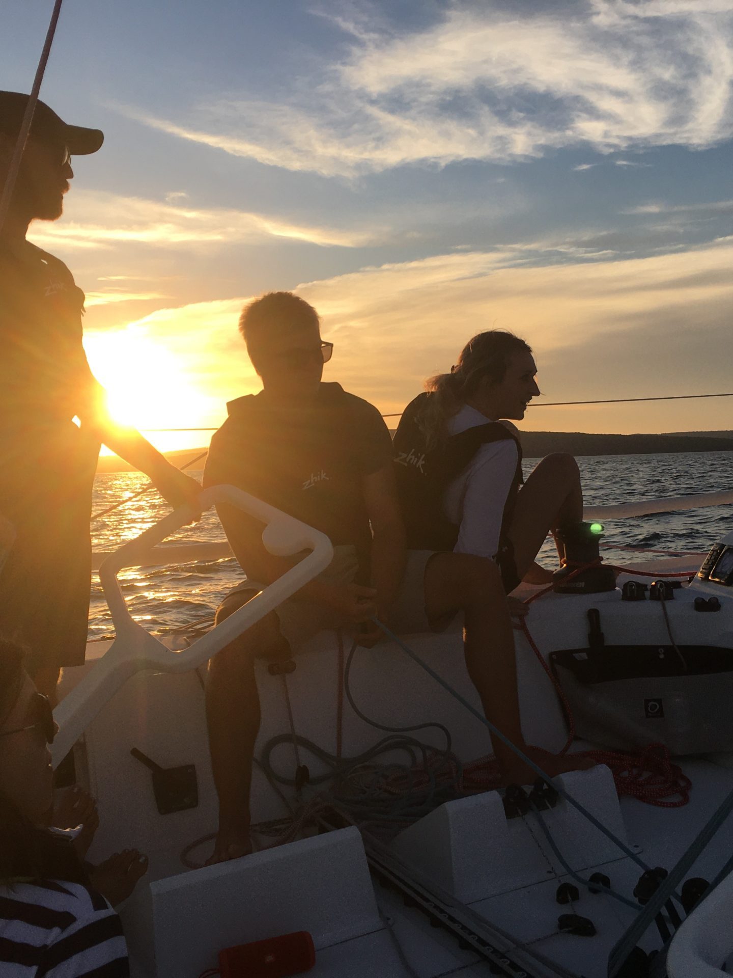 a group of people on a beach