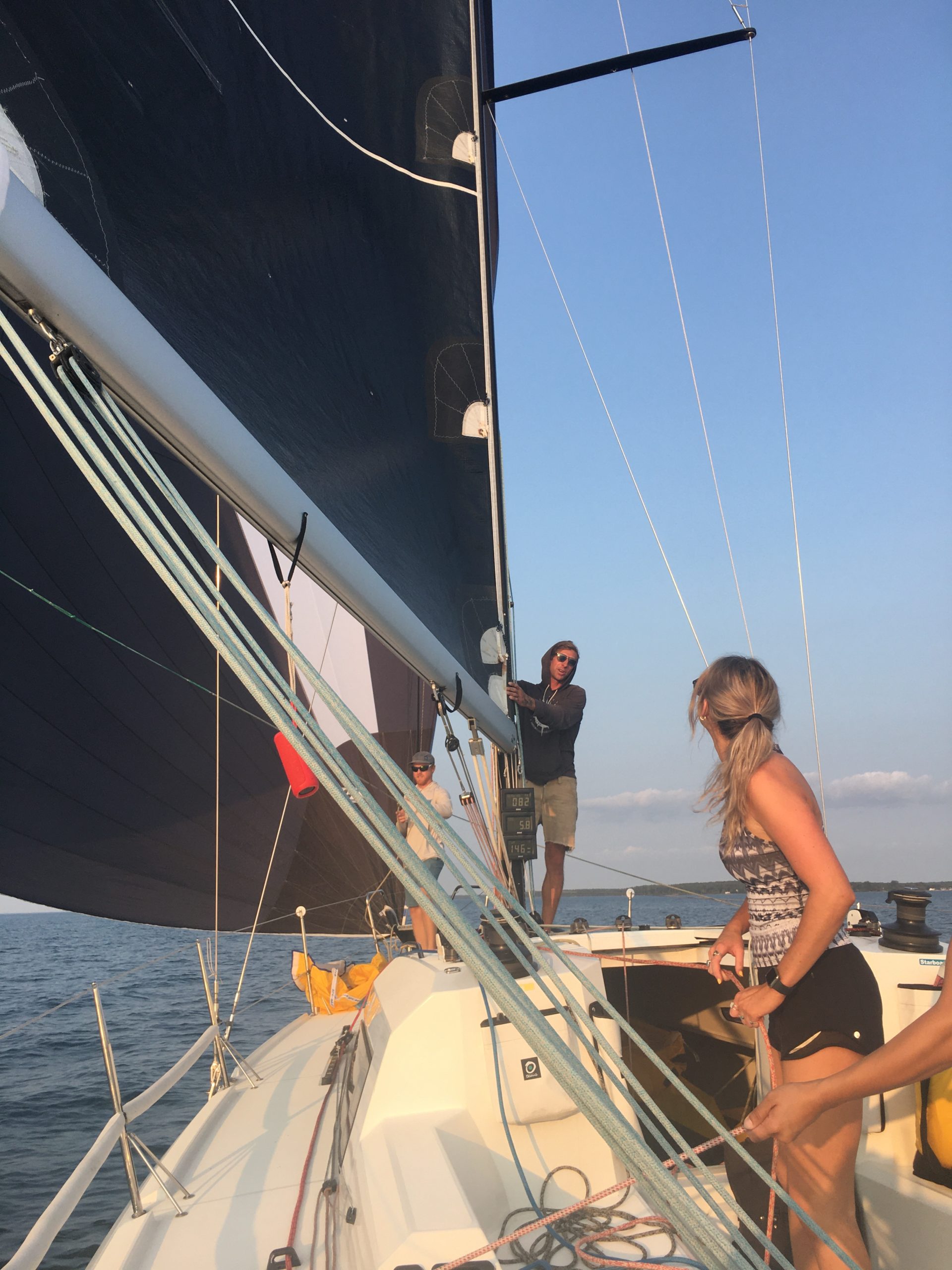 a person standing on a boat