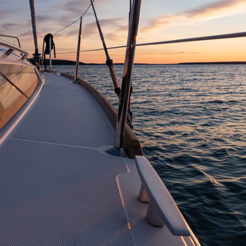 a boat on a body of water