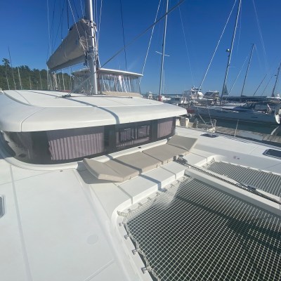 a large ship in the background