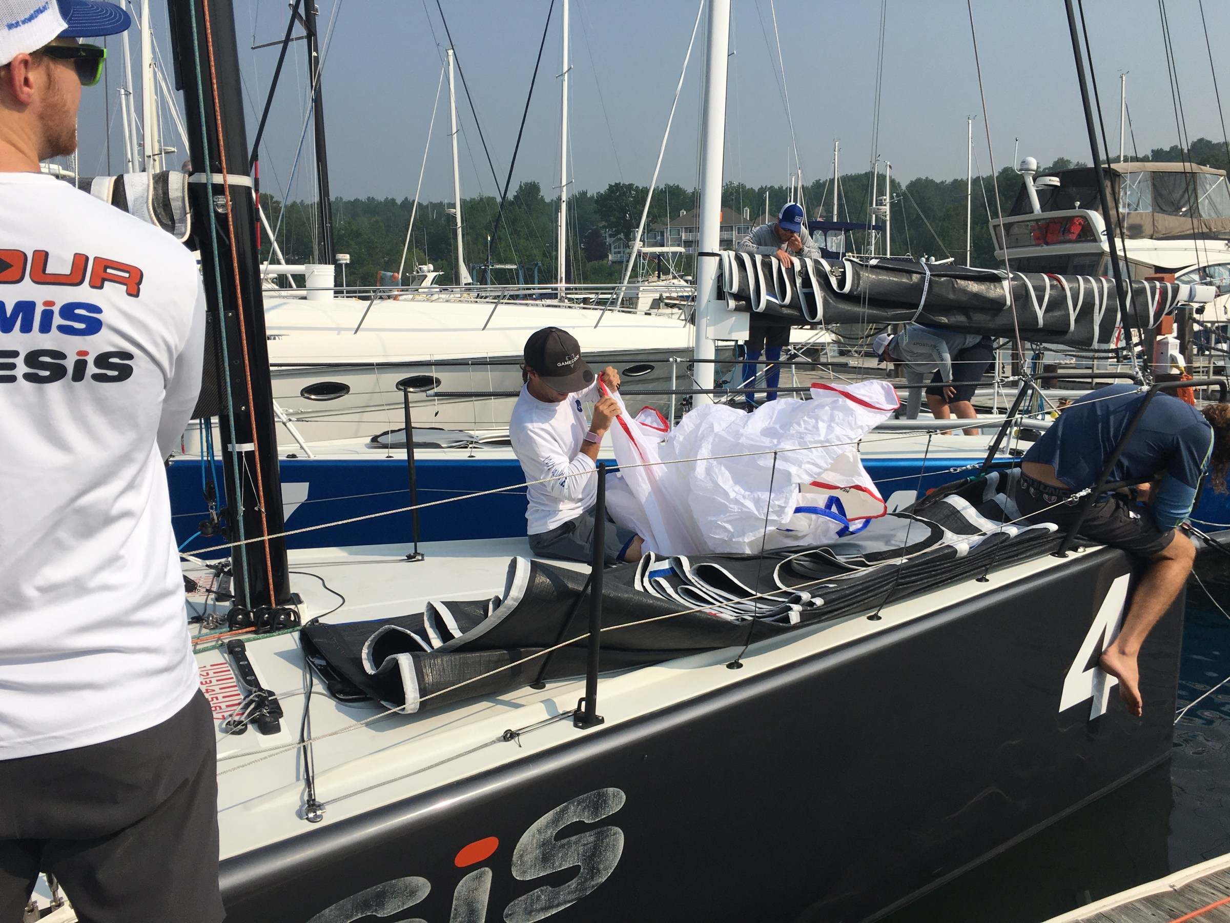 a person standing on a boat